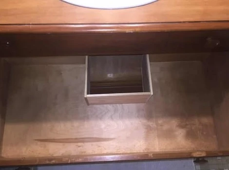 Before bath dresser installation