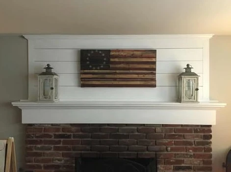 After fireplace renovation