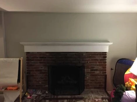 Before fireplace renovation